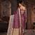 Wine woven silk saree with blouse