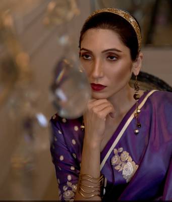 Purple Kiraasat Pure Satin Weaving Silk Saree Collection 2