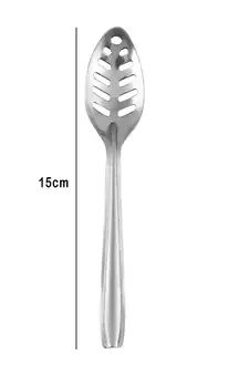 DiosHomes Stainless Steel Small Slotted/Plating Pickle/Aachar Spoon | Pickle Serving Spoon | Silver | (Pack of 2)