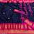 Navy blue woven silk blend saree with blouse