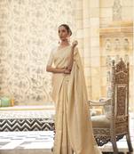 Cream Kinkhab silk Festive Wear silk Saree Collection