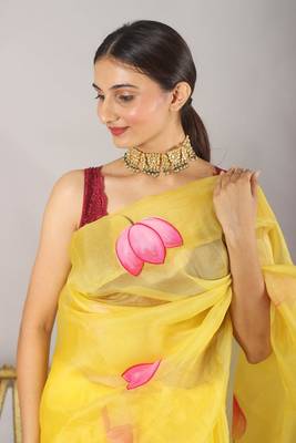 PASHU HANDPAINTED SAREE 2