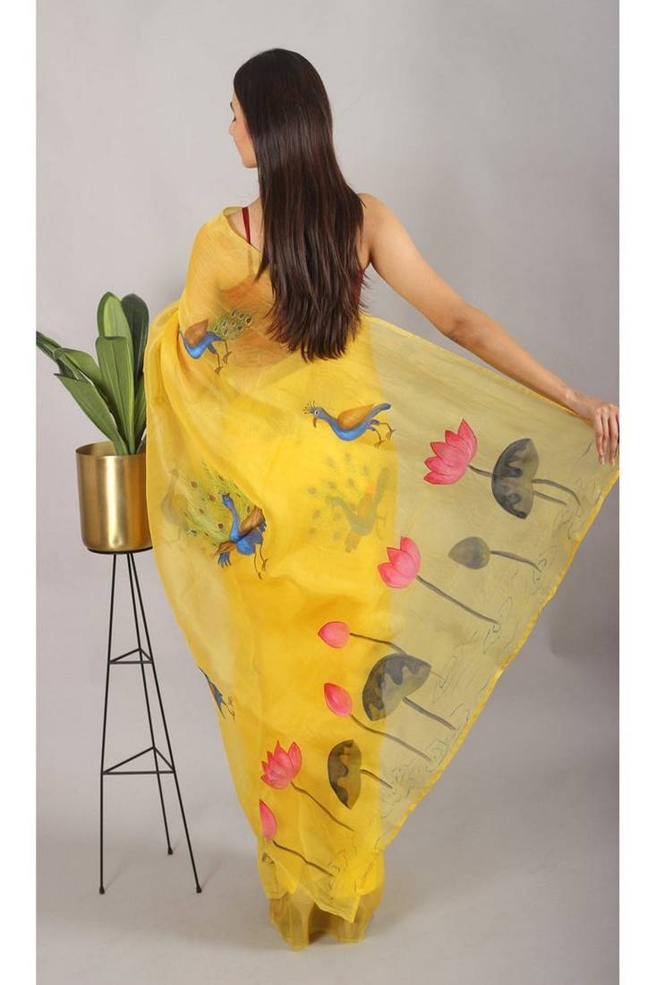 MAYUR HANDPAINTED SAREE