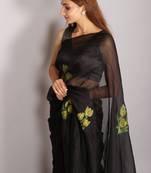 PANKAJ HANDPAINTED ORGANZA SAREE