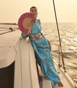 Firozi Kingston Silk Ocassion Wear Silk Saree Collection