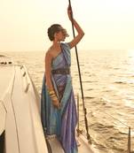 Indigo Blue Kinkhab Silk Festive Wear Silk Saree Collection