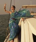 Ocean Blue Kinkhab Silk Festive Wear Silk Saree Collection
