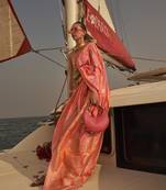 Peach Kinkhab Silk Festive Wear Silk Saree Collection