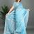 Light blue woven cotton silk saree with blouse