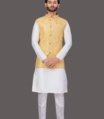 Pattern Stitched jacket with Kurta Churidar