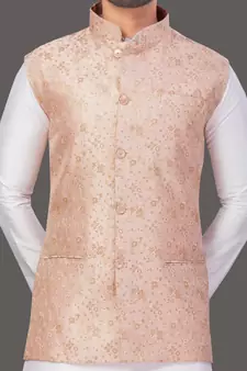 Pattern Stitched jacket with Kurta Churidar