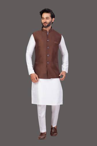 Pattern Stitched jacket with Kurta Churidar
