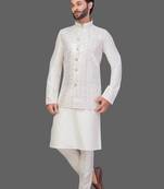 Pattern Stitched jacket with Kurta Churidar