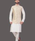 Pattern Stitched jacket with Kurta Churidar
