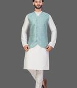 Pattern Stitched jacket with Kurta Churidar