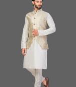 Pattern Stitched jacket with Kurta Churidar