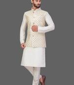 Pattern Stitched jacket with Kurta Churidar