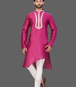 Threading work front and collar pattern sticthed