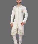 Hand work done in front & Back Sherwani stitched
