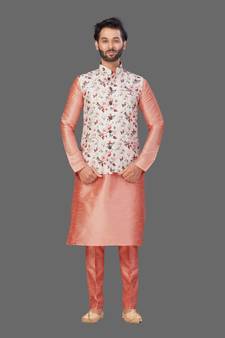 Pattern Stitched jacket with Kurta Churidar