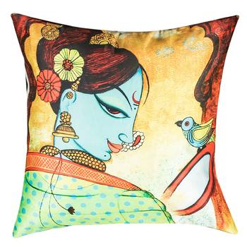 Sb interio Premium Satin Digital Print 16×16 inch combo pack of 05 cushion pillow Cover 2