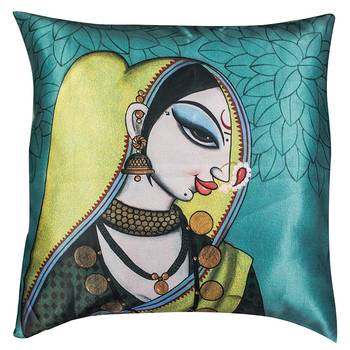 Sb interio Premium Satin Digital Print 16×16 inch combo pack of 05 cushion pillow Cover 3