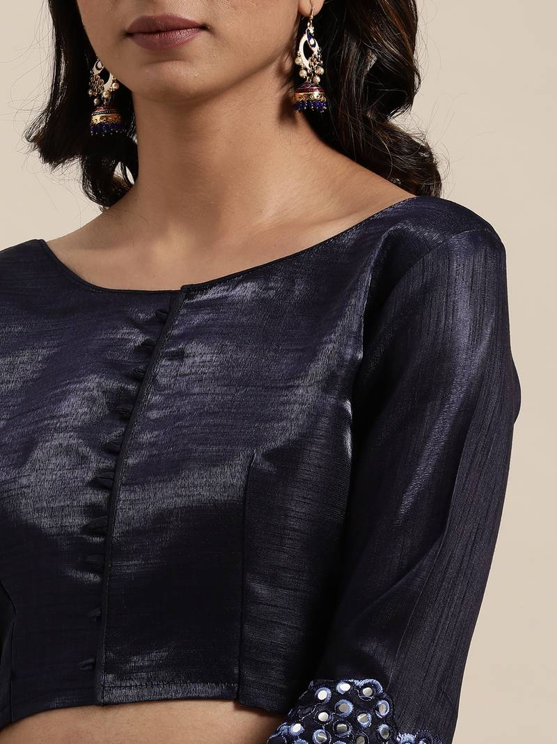 Floral Printed Georgette White Saree With Unstitched Blouse Piece