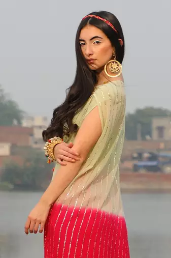Shimmer Knot Kaftan set