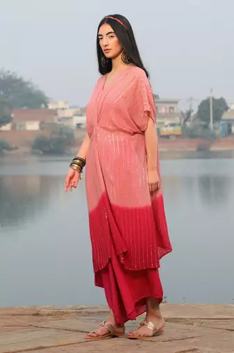 Shimmer twist Kaftan set