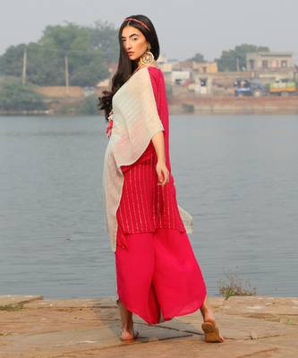 Shimmer tuck Kaftan set 2