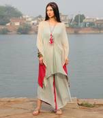 Shimmer tuck Kaftan set