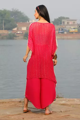 Shimmer tuck Kaftan set
