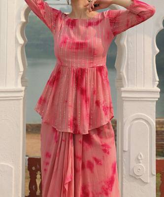 Shimmer Peplum  set 4