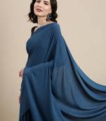 Soft Knitted Laycra Saree With Pleated Pallu With Blous