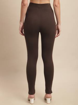 Women Brown Ankle Length Plus Pant 2