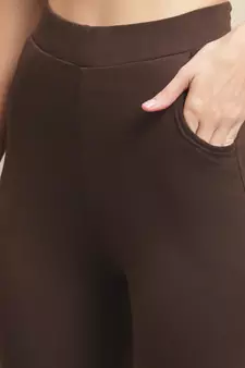 Women Brown Ankle Length Plus Pant
