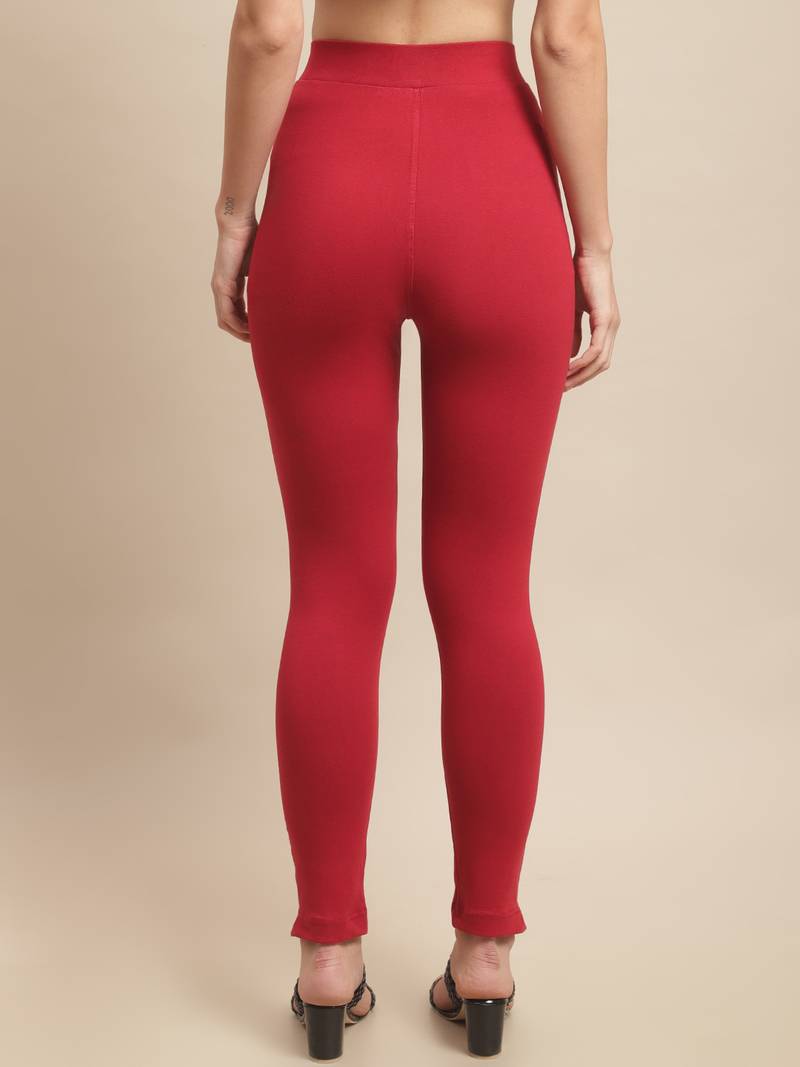 Women Maroon Ankle Length Plus Pant