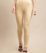 Women Light Beige Ankle Length Plus Pant