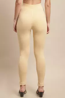 Women Light Beige Ankle Length Plus Pant