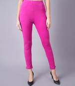 Women Magneta Ankle Length Plus Pant