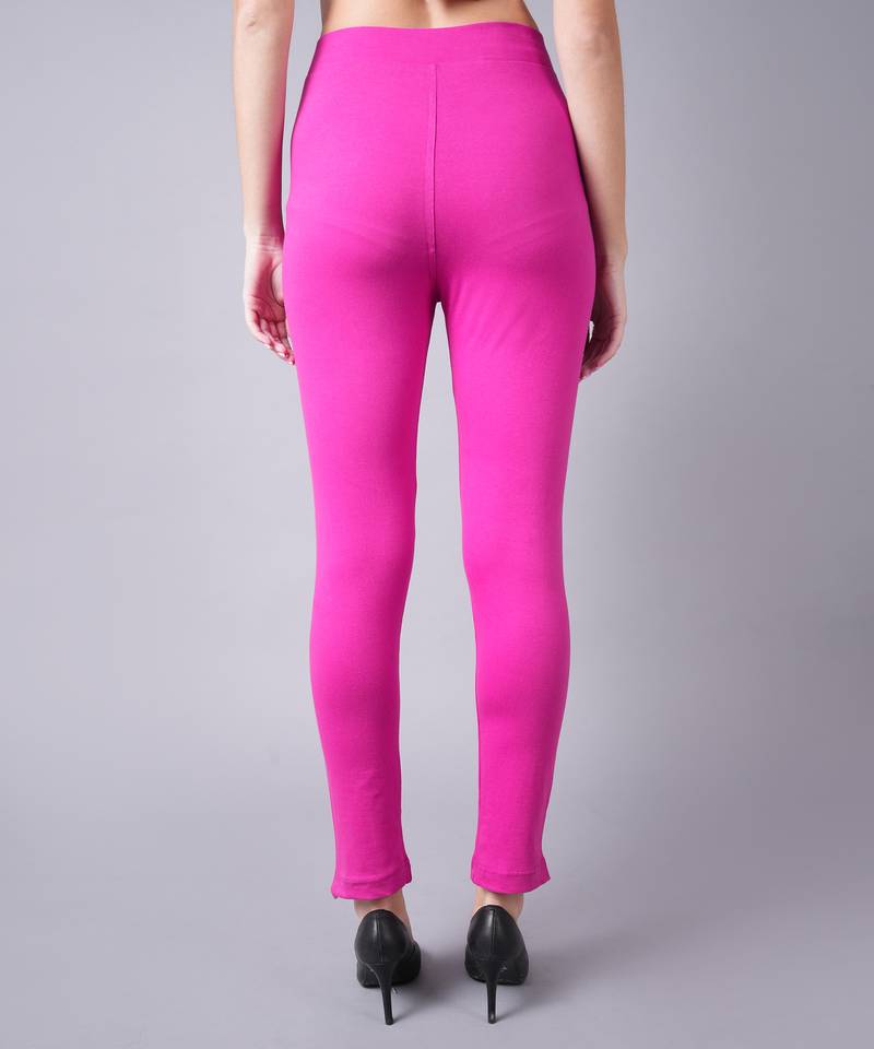 Women Magneta Ankle Length Plus Pant