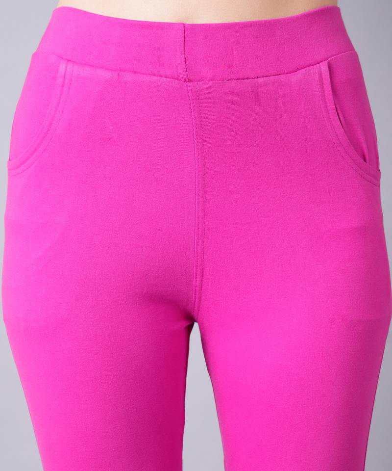 Women Magneta Ankle Length Plus Pant