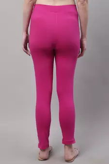Women Pink Ankle Length Plus Pant