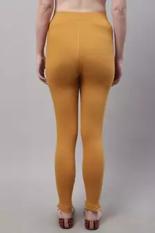 Women Mustard Ankle Length Plus Pant