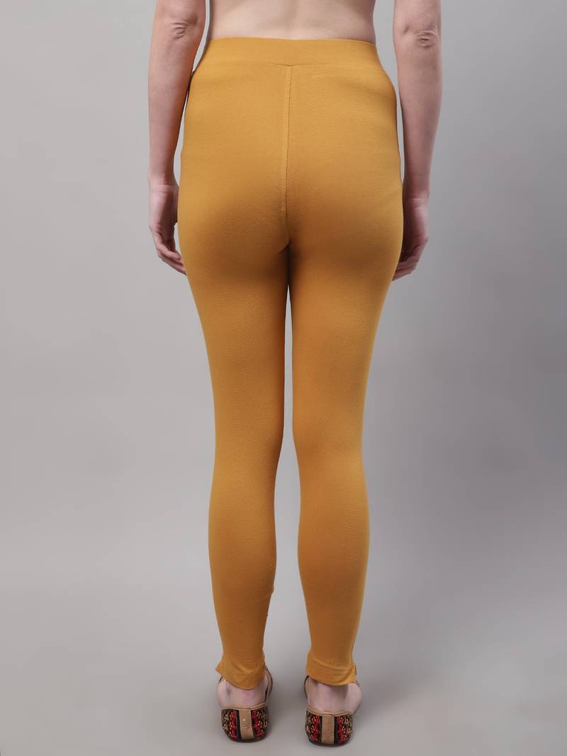 Women Mustard Ankle Length Plus Pant