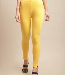 Women Yellow Ankle Length Plus Pant