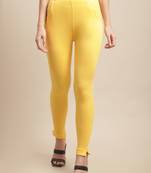 Women Yellow Ankle Length Plus Pant