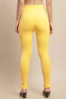Women Yellow Ankle Length Plus Pant