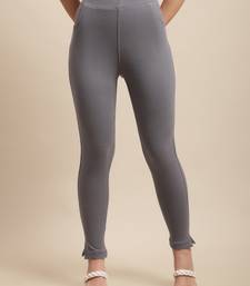 Women Grey Ankle Length Plus Pant