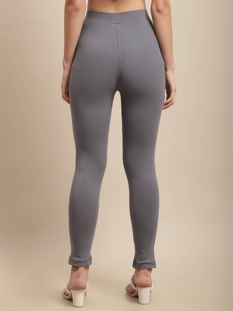 Women Grey Ankle Length Plus Pant